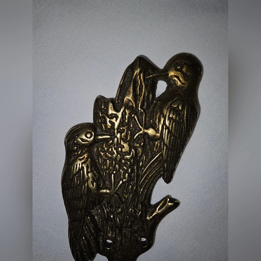 Vintage Brass Bird Wall Hook